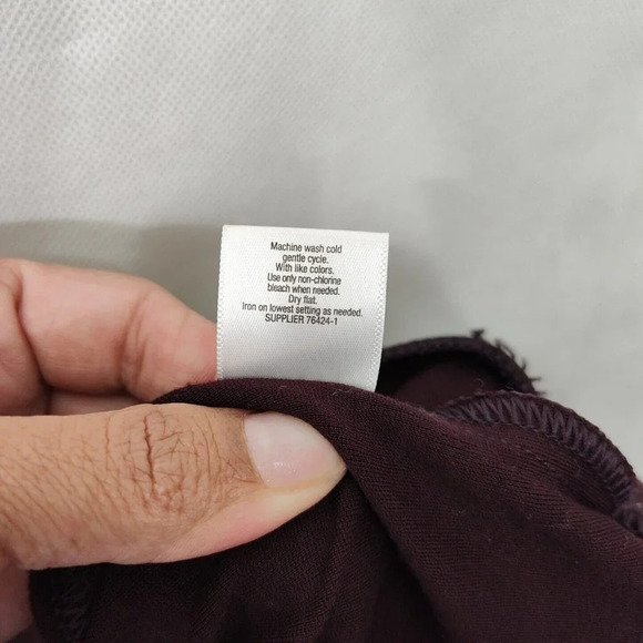 ANA Burgundy Red Leggings Women Size M Skinny Pull-on Stretch Knit Elastic Waist - Picture 6 of 6